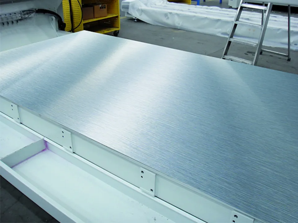Solid aluminum worktop