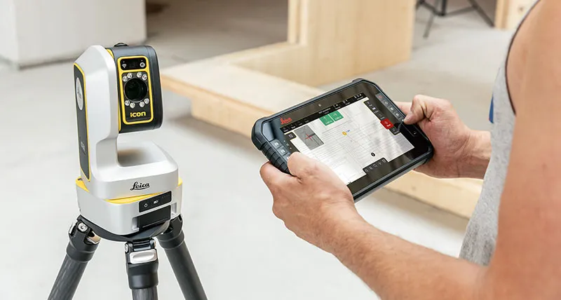 Leica iCON iCS50 — Intuitive operation — the iCON trades software guides you step-by-step through every templating task.