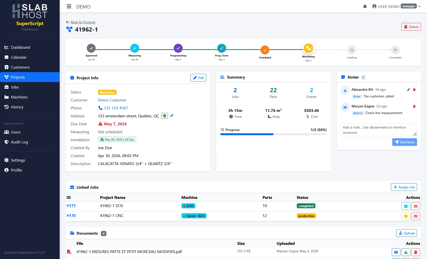 SlabHOST features